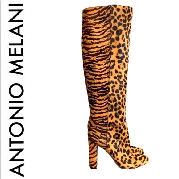 antonio melani leopard boots